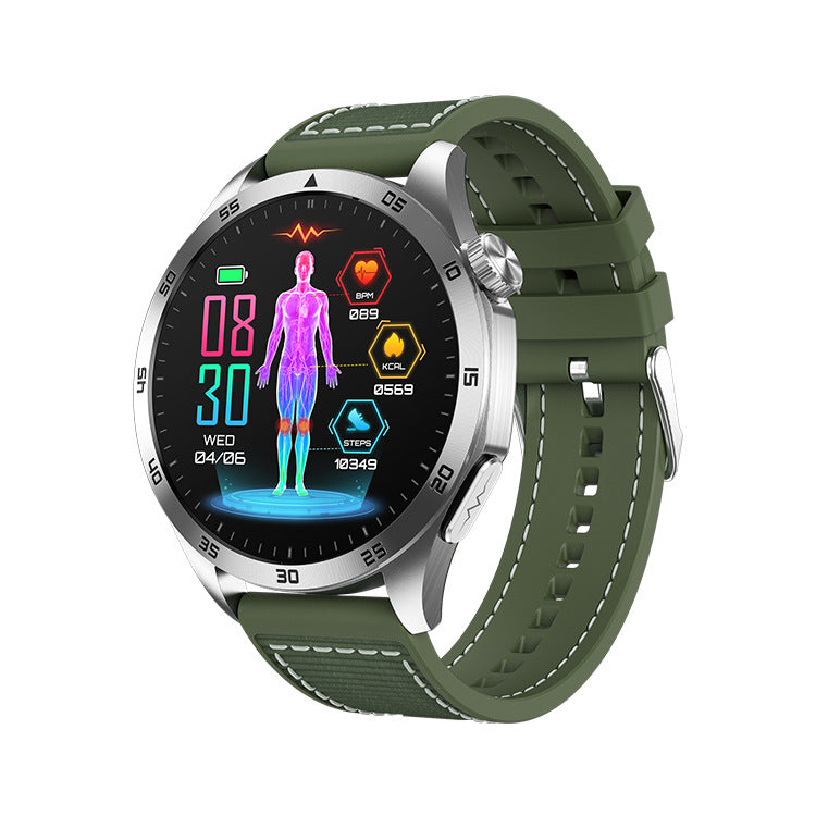 Odyssey ET485 smart watch ECG electrocardiogram Bluetooth call AMOLED micro physical examination emotional function