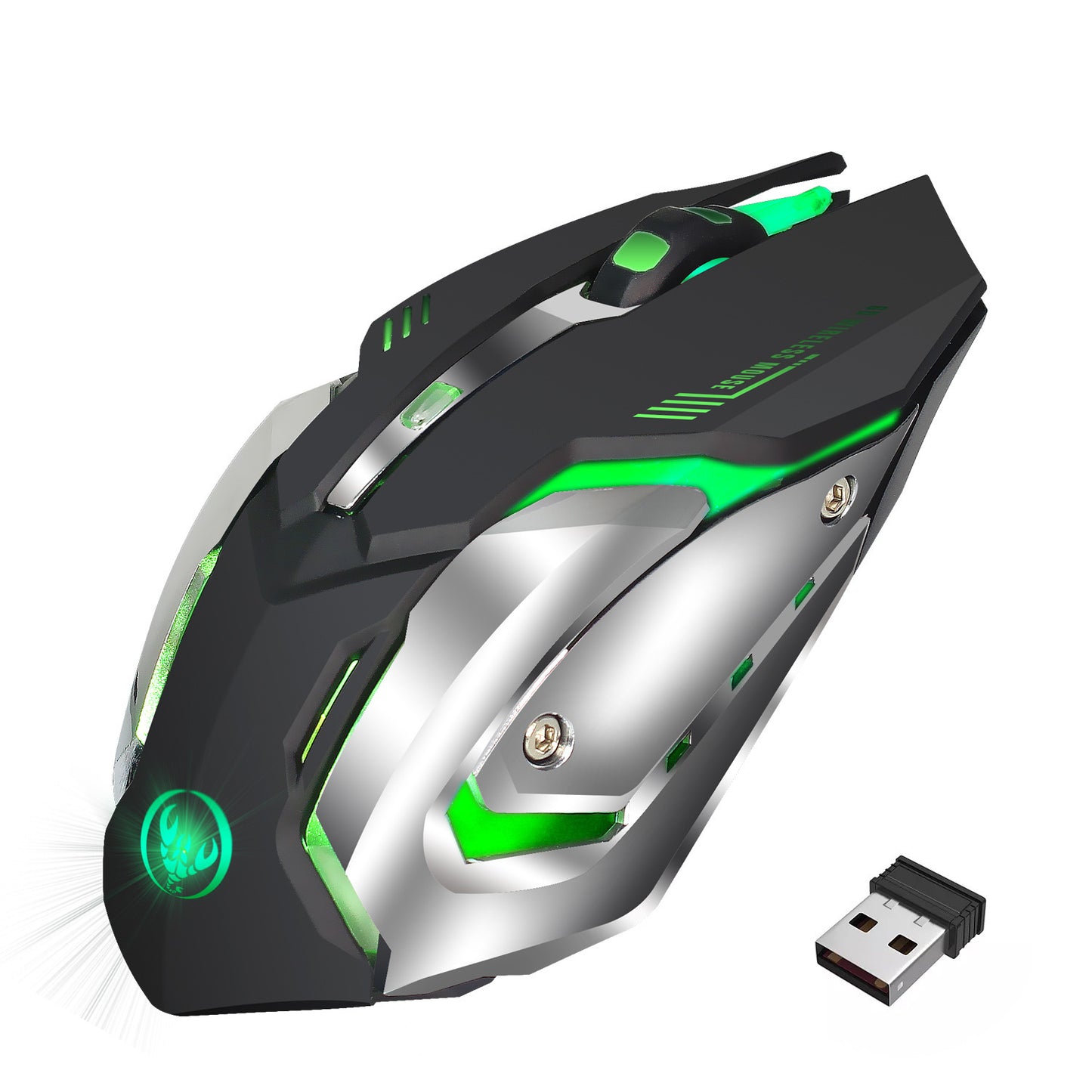 Odyssey Wireless gaming mouse rechargeable 2.4G mouse with built-in 600mAh RGB illuminated business office mute mouse