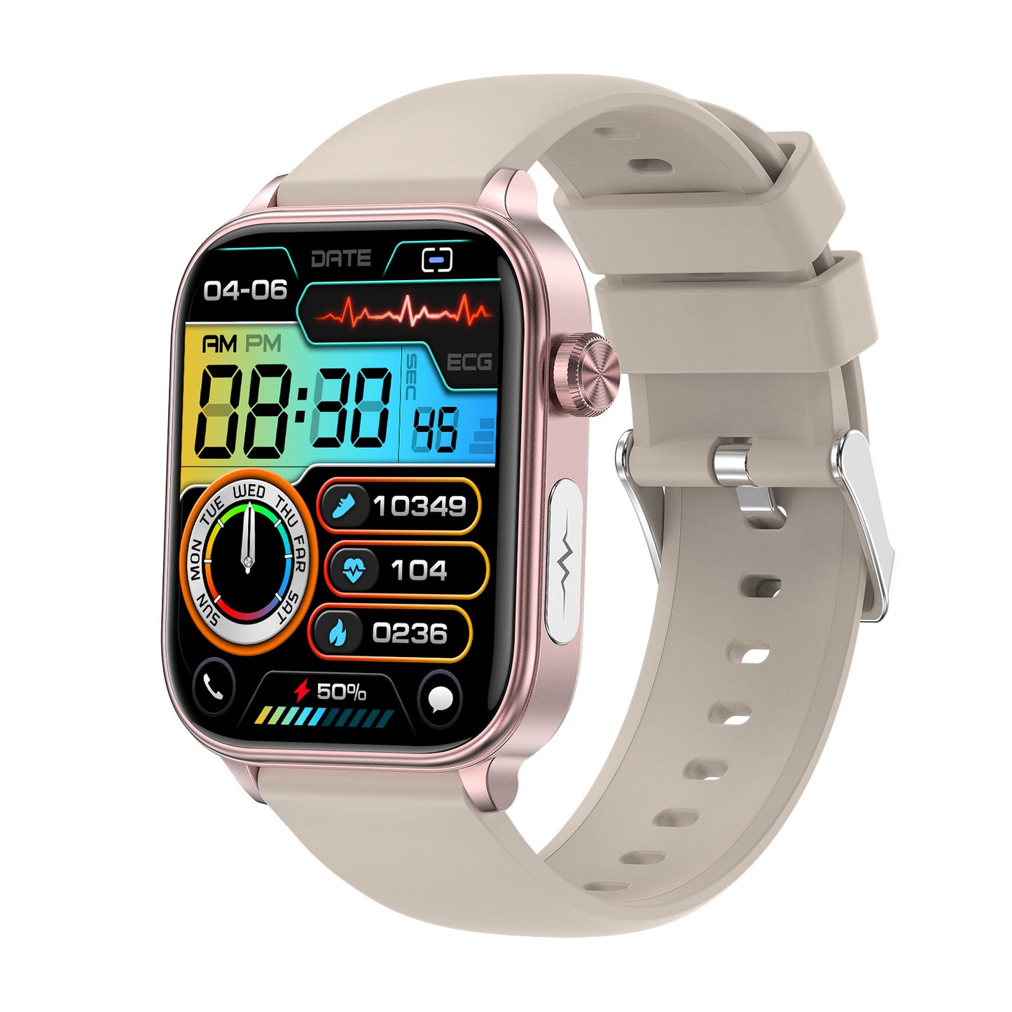Odyssey ET570 Smart Watch with Bluetooth Call, ECG Function, Non-invasive Blood Glucose, and True Blood Oxygen Monitoring - Women