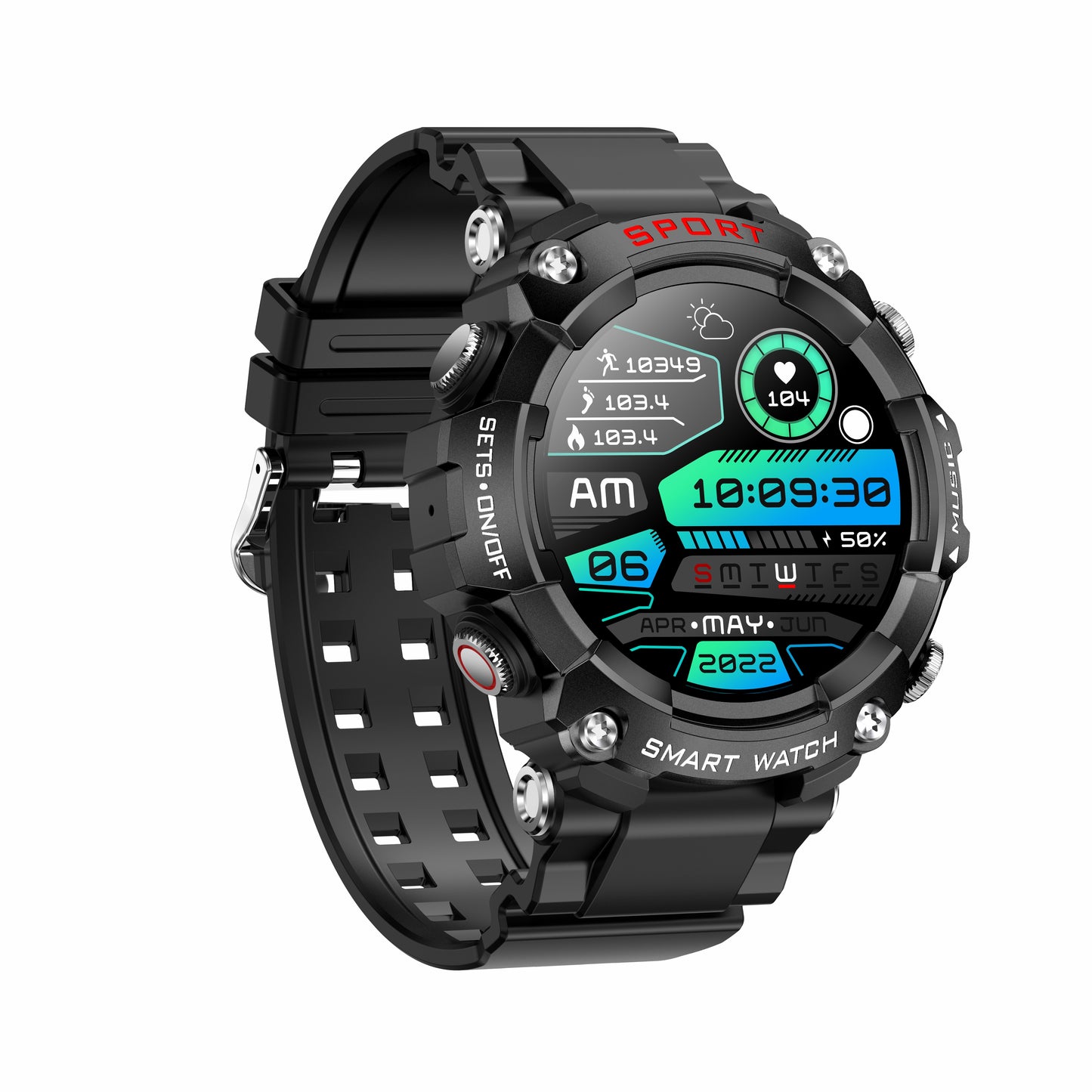 Odyssey T96 Smart Watch TWS 2 in 1 Bluetooth HD Call Recording Local Playback Health Monitoring
